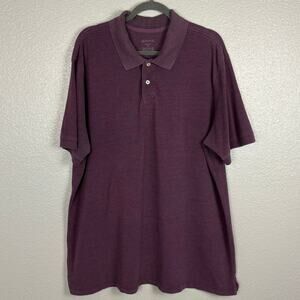 Merona Men's Size XXL Purple Polo Style Short Sleeved Tagless Collared Shirt